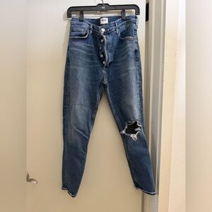 Agolde Classic Blue Button-Fly Jeans